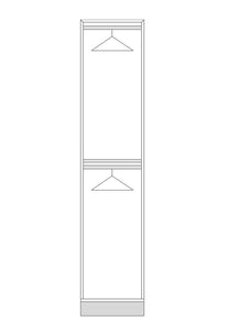 Double Hanger 84"H x 15 1/2"D